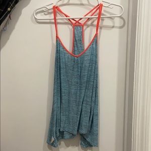 Blue and orange tank